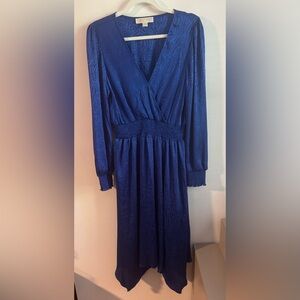 Michael Kors Royal Blue Long Sleeve Dress